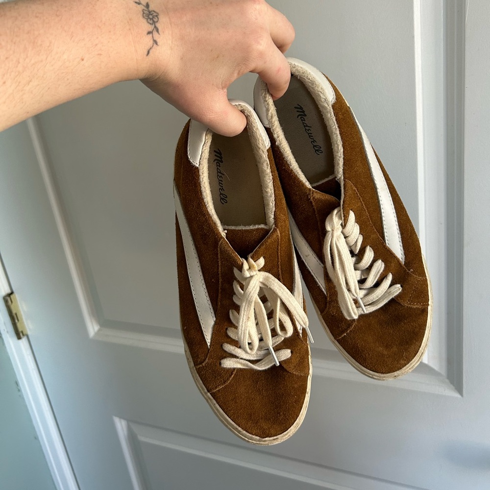 Madewell Retro Sherpa-Lined Suede Sneakers